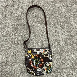 Fossil Artistic Brown and Orange Shoulder Bag